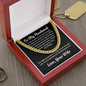 To My Husband, Cuban Link Chain Necklace, From Wife