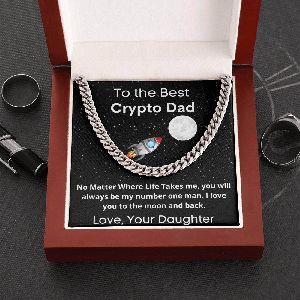Crypto Dad - Gift From Daughter, Cuban Link Necklace