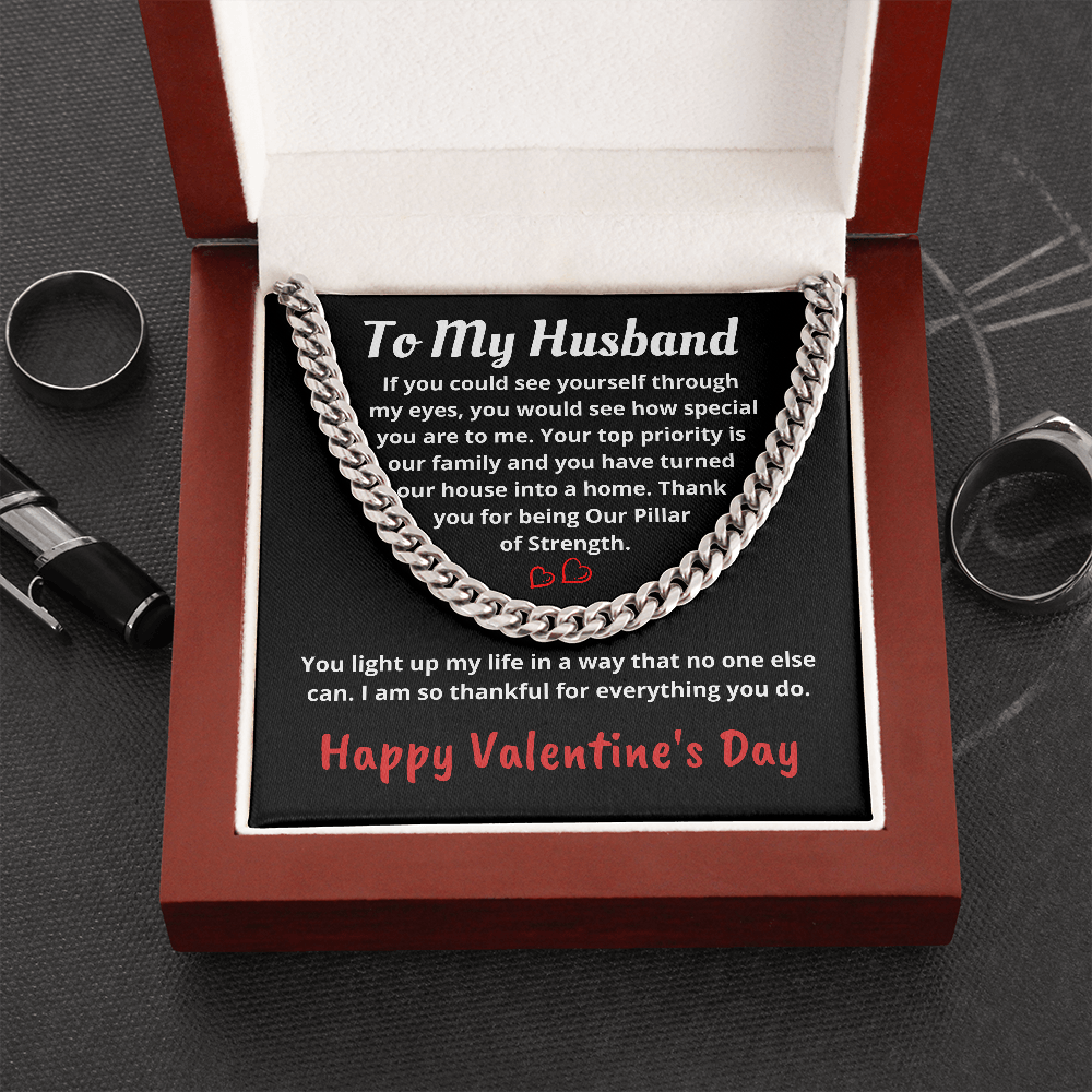 To My Husband - Cuban Link Chain - Valentine's Day Gift