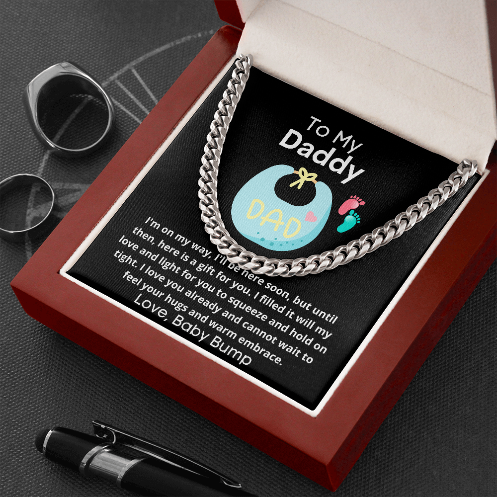 Cuban Chain Link Necklace for Dad to Be
