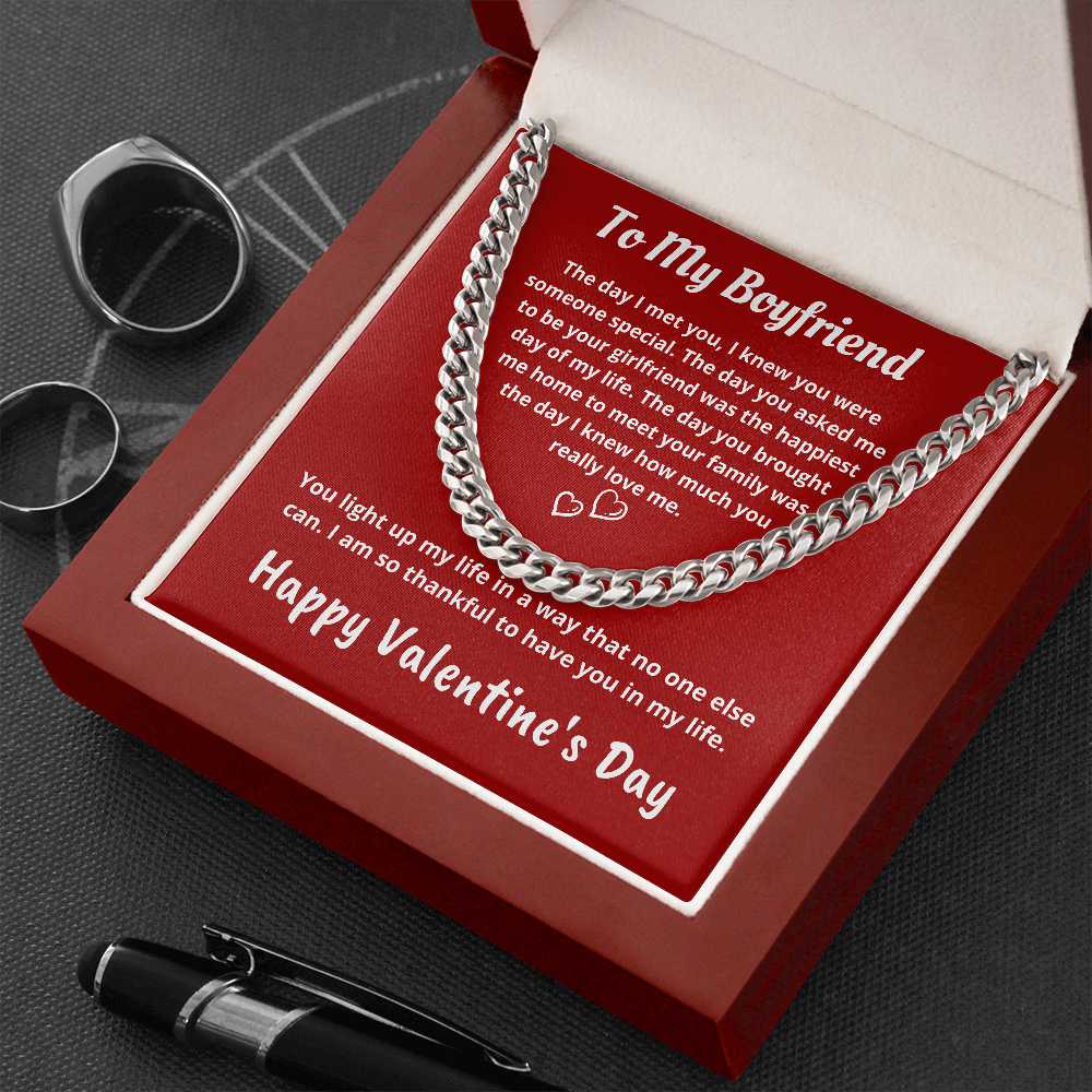 To My Boyfriend - Cuban Link Chain - Gift From Girlfriend