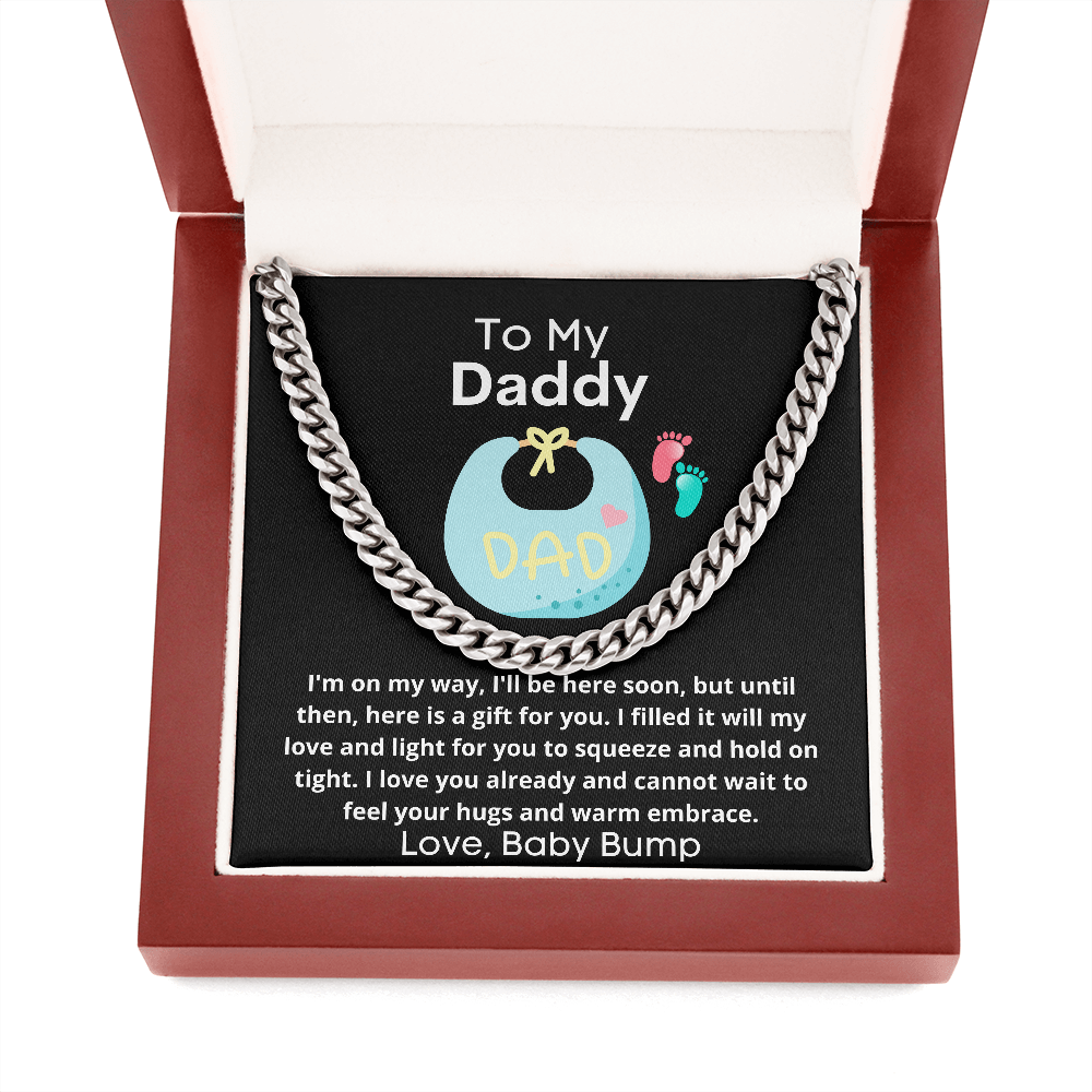 Cuban Chain Link Necklace for Dad to Be
