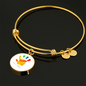 I Love You Mama Colorful Handprint Child Handwriting Charm Bracelet Silver Gold