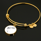 Poppy August Birth Flower Bangle Charm Bracelet Silver Gold