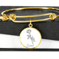 Carnation January Birth Flower Bangle Charm Bracelet Silver Gold