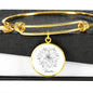 Poinsettia December Birth Flower Charm Bangle Bracelet Silver Gold