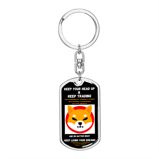 Shiba Inu Trading Keychain - Gift For Trader