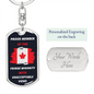 Fringe Minority Personalized Dog Tag Keychain