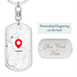 Custom Map Keychain