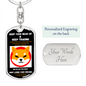 Shiba Inu Trading Keychain - Gift For Trader