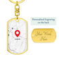 Custom Map Keychain