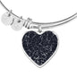 Night Sky Celestial Stars Astrological Date Heart Pendant Charm Bracelet Custom Engraved Silver Gold