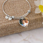 Mother's Day Heart Bangle Photo Upload Bracelet For Grandma