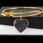 Night Sky Celestial Stars Astrological Date Heart Pendant Charm Bracelet Custom Engraved Silver Gold