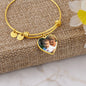 Mother's Day Heart Bangle Photo Upload Bracelet For Grandma