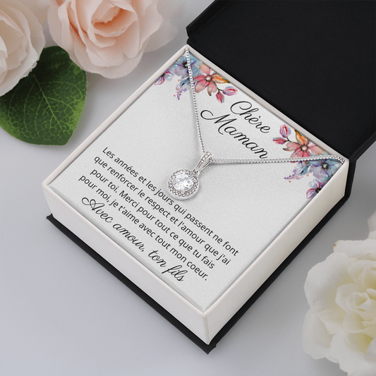 Happy Mother's Day From Son - Pendant Necklace Gift For Mom