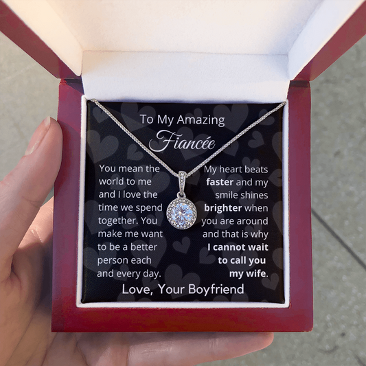 To My Amazing Fiancee - Eternal Hope Necklace From Husband to Wife