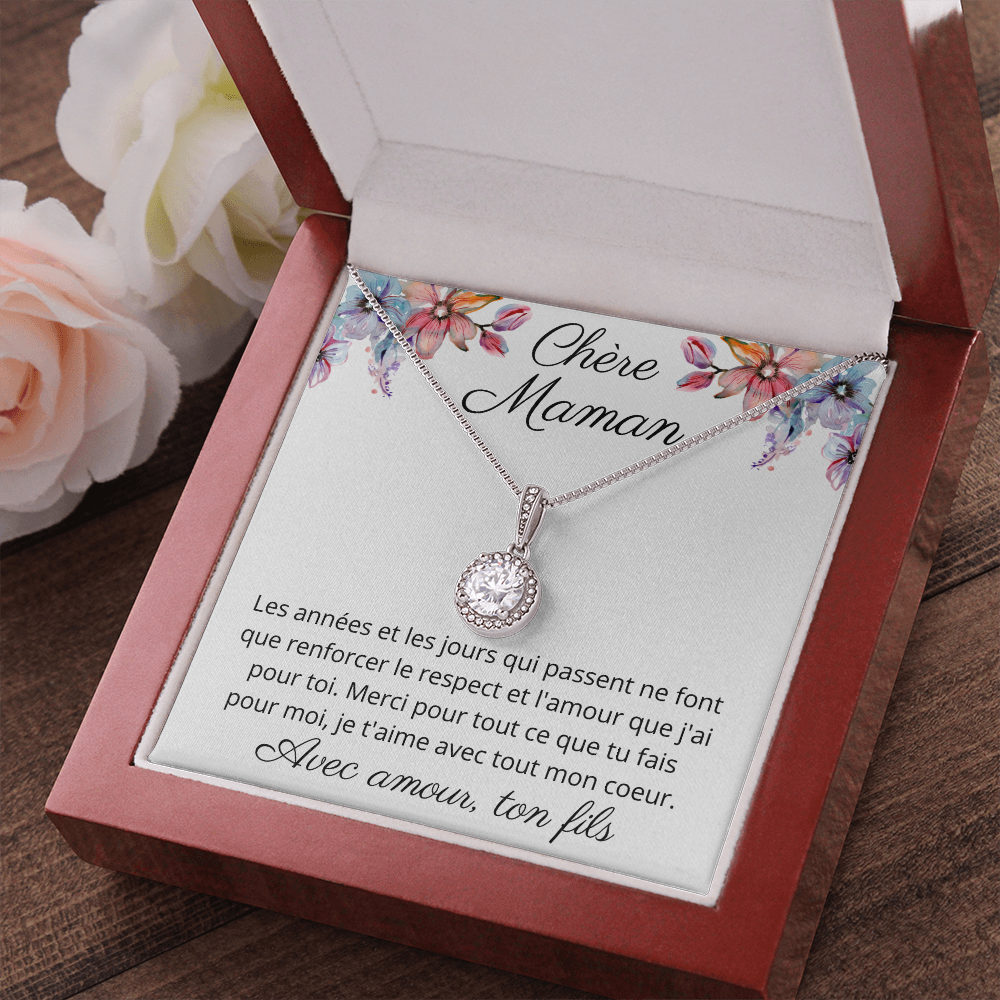 Happy Mother's Day From Son - Pendant Necklace Gift For Mom
