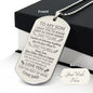 To My Son | Engraved Dog Tag Necklace From Dad