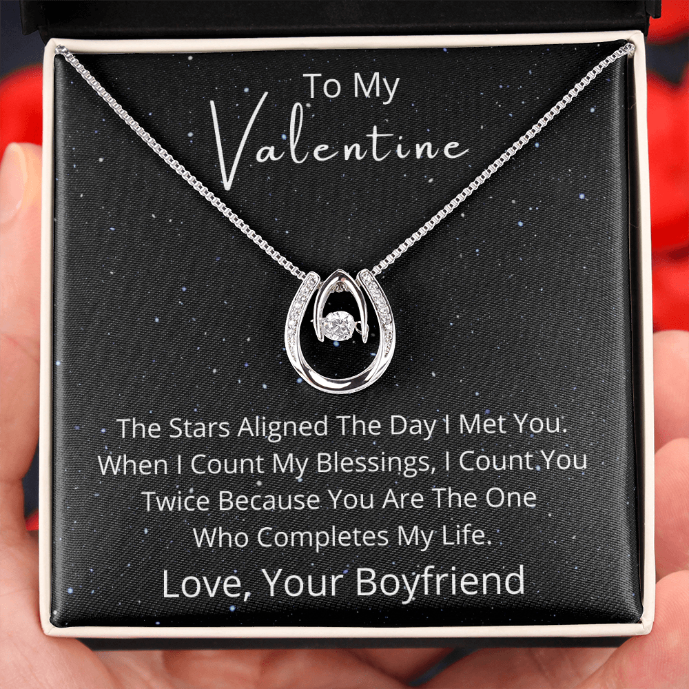 To My Valentine - Gift From Boyfriend - Lucky Pendant Necklace