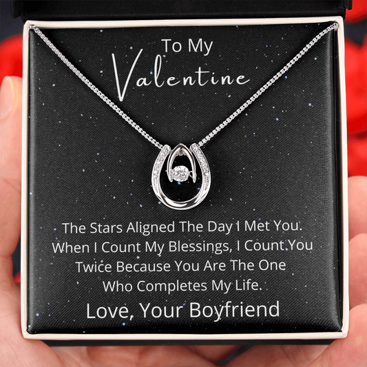 To My Valentine - Gift From Boyfriend - Lucky Pendant Necklace