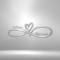 Infinity Heart Metal Art Decoration
