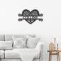 Heart Shaped Personalized Name Metal Art