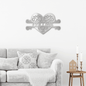 Heart Shaped Personalized Name Metal Art