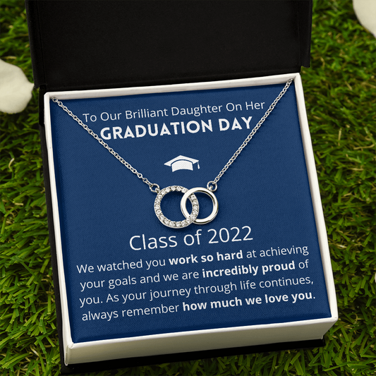 Graduation Infinity Circle Pendant Necklace For Daughter