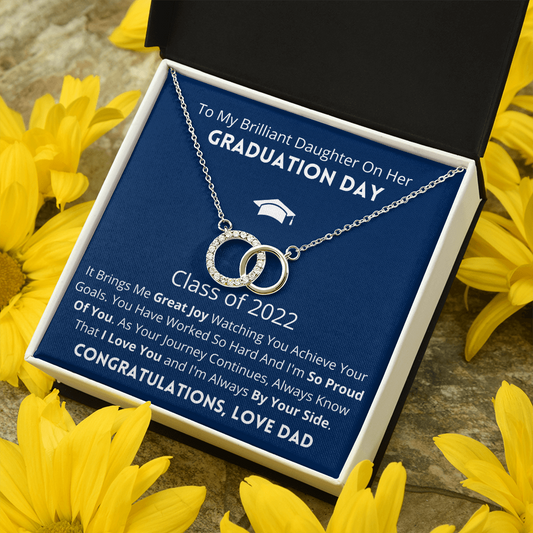 To My Daughter, Graduation Necklace Gift Set, Class of 2022