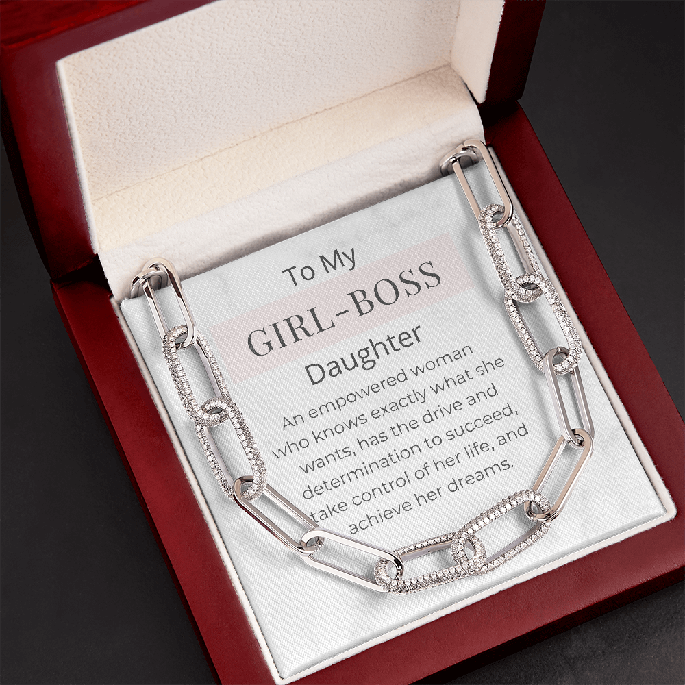 Forever Linked Chain Necklace, Girl-Boss, 14K Chain