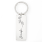 Personalized Carnation January Birth Month Flower Keychain with Name, Mother's Day Gift, Engraved on the Back