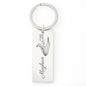 Personalized Birth Stone Lily of the Valley Keychain, Mother's Day, Engraved on the back