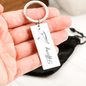 Personalized Daffodil March Birth Month Flower Keychain with Name, Mother's Day Gift, Engraved on the Back