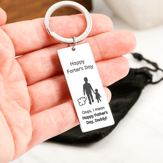 Happy Farter's Day, Funny Father's Day Keychain