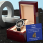 First Father's Day Message Card Wrist Watch