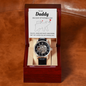 First Father's Day Custom Message Card Watch Set, Gift From Baby