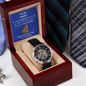 First Father's Day Message Card Wrist Watch