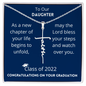 Graduation Day Faith Necklace, Gift for Daughter, Class of 2022