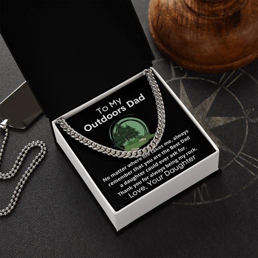 Cuban Link Chain, Father's Day Gift, Outdoors Dad