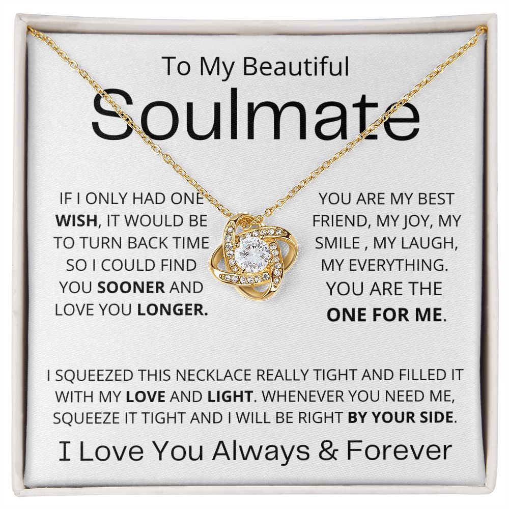 To My Beautiful Soulmate | Love Necklace | The One For Me