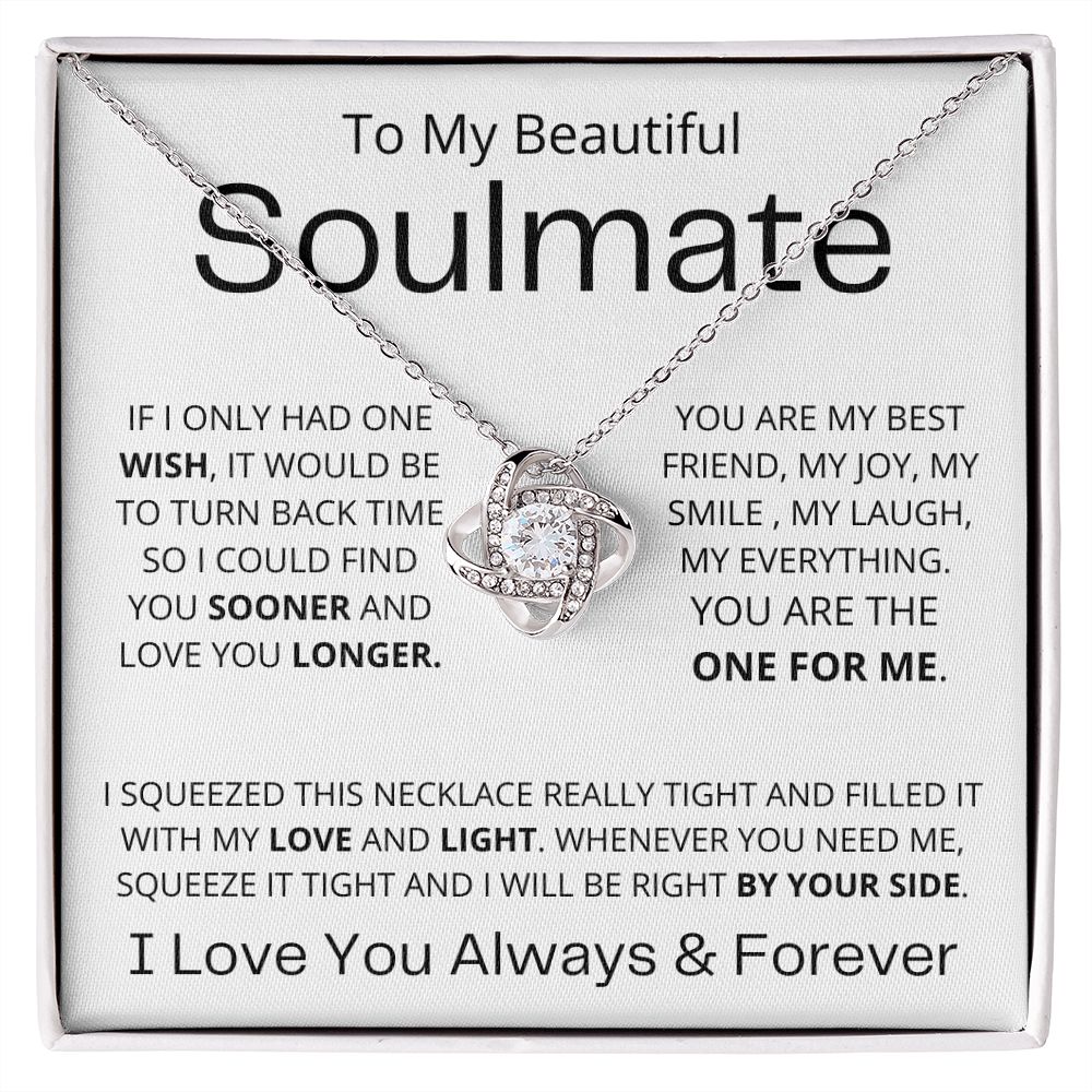 To My Beautiful Soulmate | Love Necklace | The One For Me