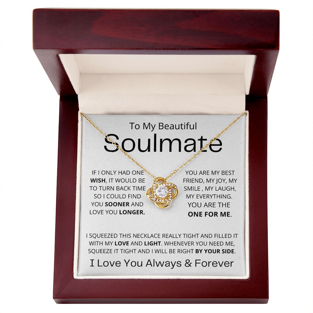 To My Beautiful Soulmate | Love Necklace | The One For Me