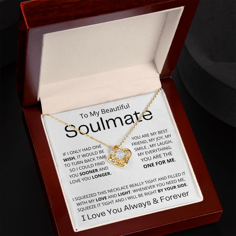To My Beautiful Soulmate | Love Necklace | The One For Me