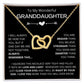 To My Wonderful Granddaughter - Infinite Connection - Granddaughter Double Heart Necklace