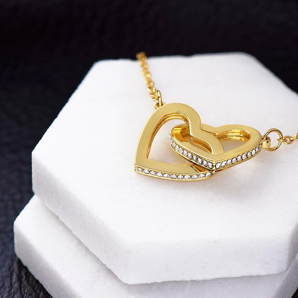 To My Wonderful Granddaughter - Infinite Connection - Granddaughter Double Heart Necklace