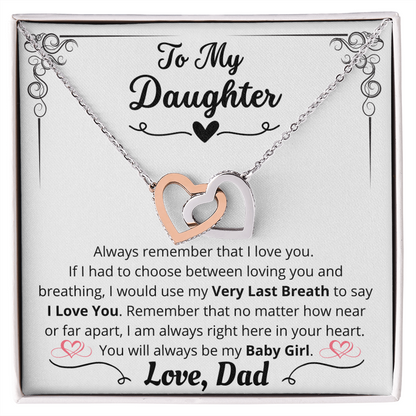 To My Daughter, Eternal Bond Necklace, From Dad