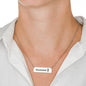 Vaccinated Custom Horizontal Bar Necklace Silver Gold for Nurse, Doctor, Healthcare Worker