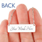 Mom Horizontal Bar Engraved Necklace