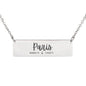 Paris Coordinates Horizontal Bar Necklace